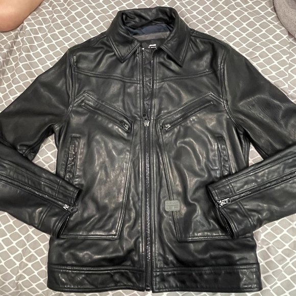 G-Star Flight Leather Jacket (size XS) - Picture 1 of 15